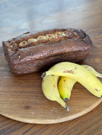 Large Banana Bread on a wooden board