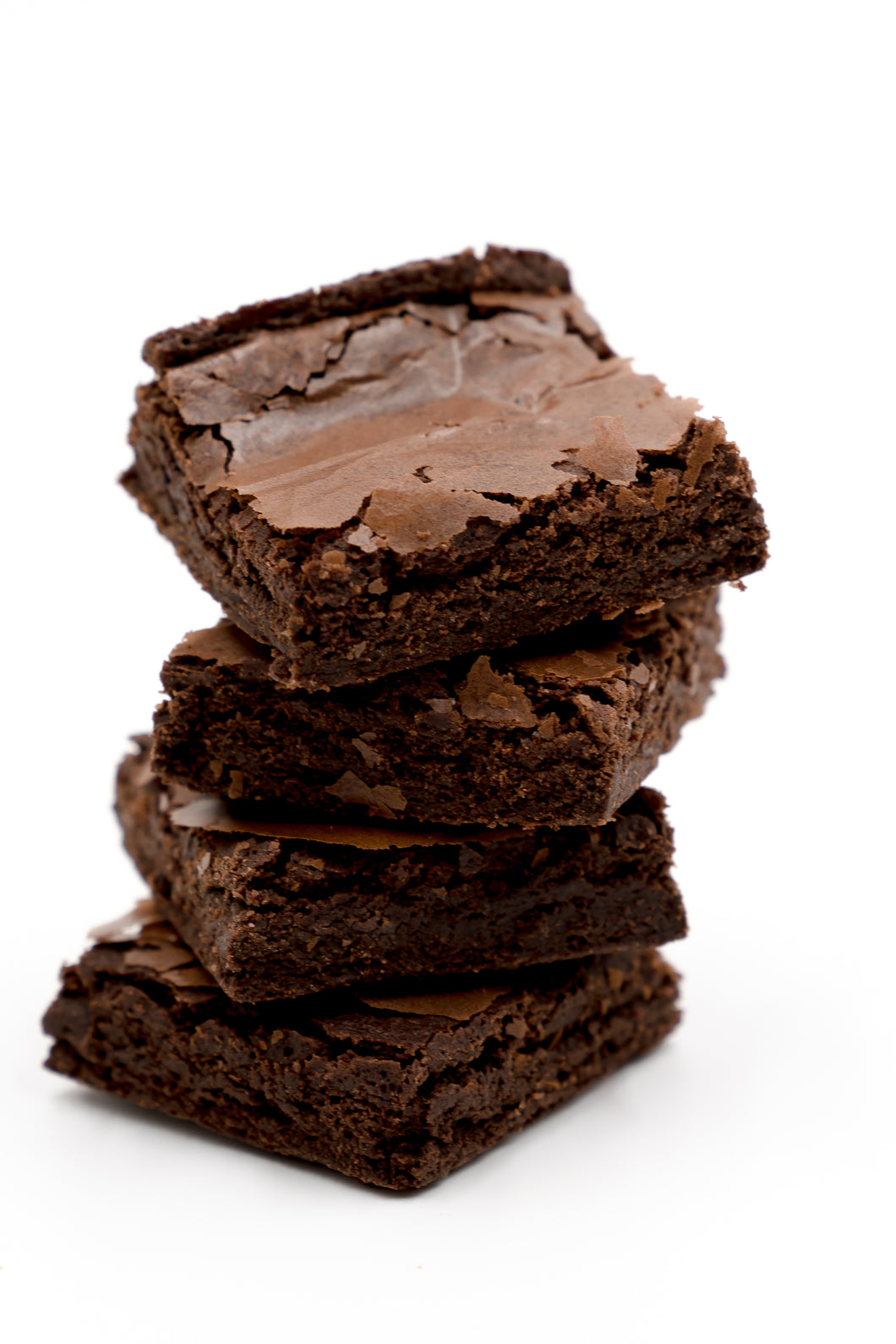 Stack of 4 choclate brownies